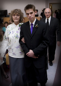 Chris seating Bride's "Adopted" Grandparents
